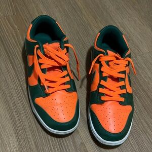 Nike Men’s Dunks Orange and Green